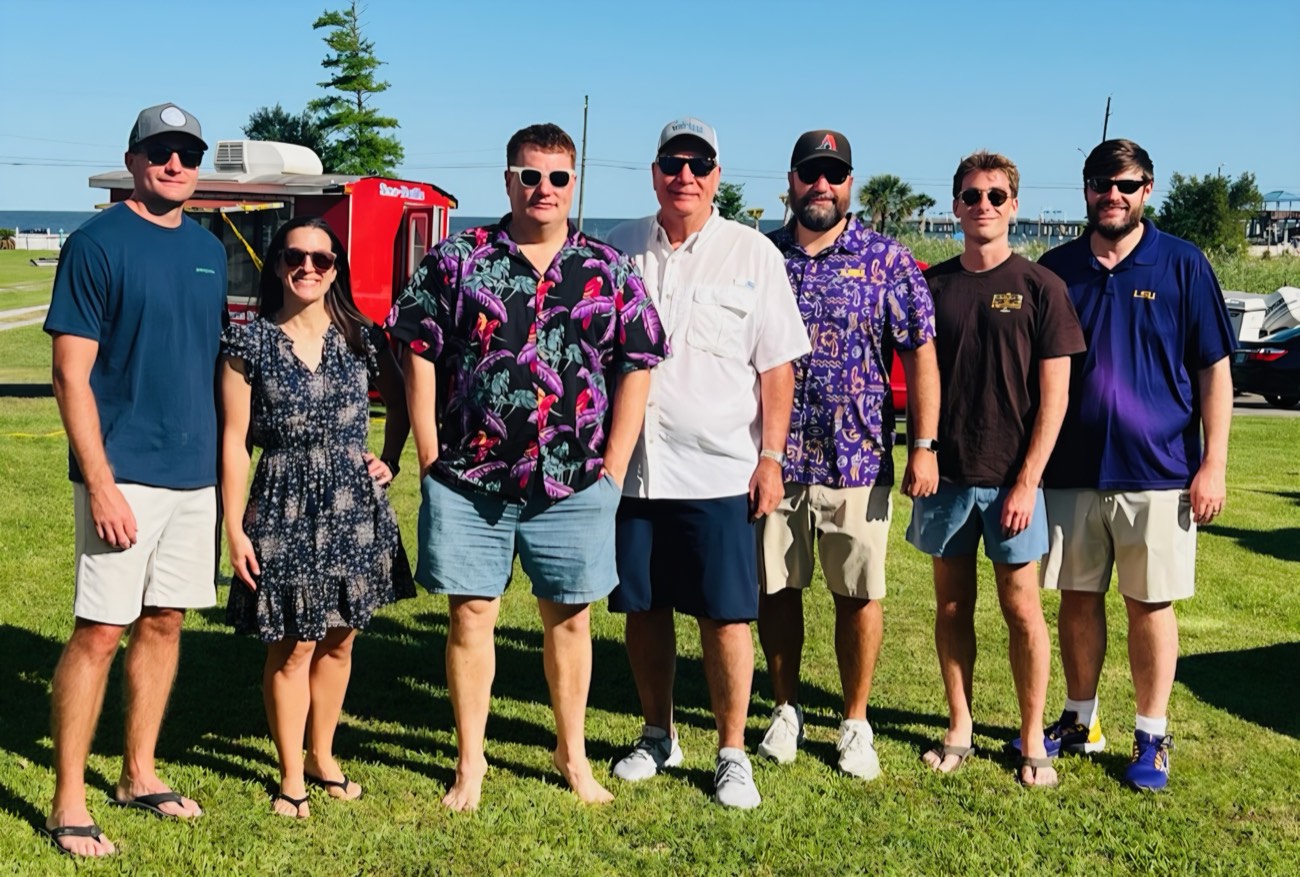 Jay Trapani with family at the Waveland beachfront